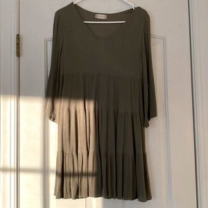 Altar’d State Olive Green Bell Sleeve Dress